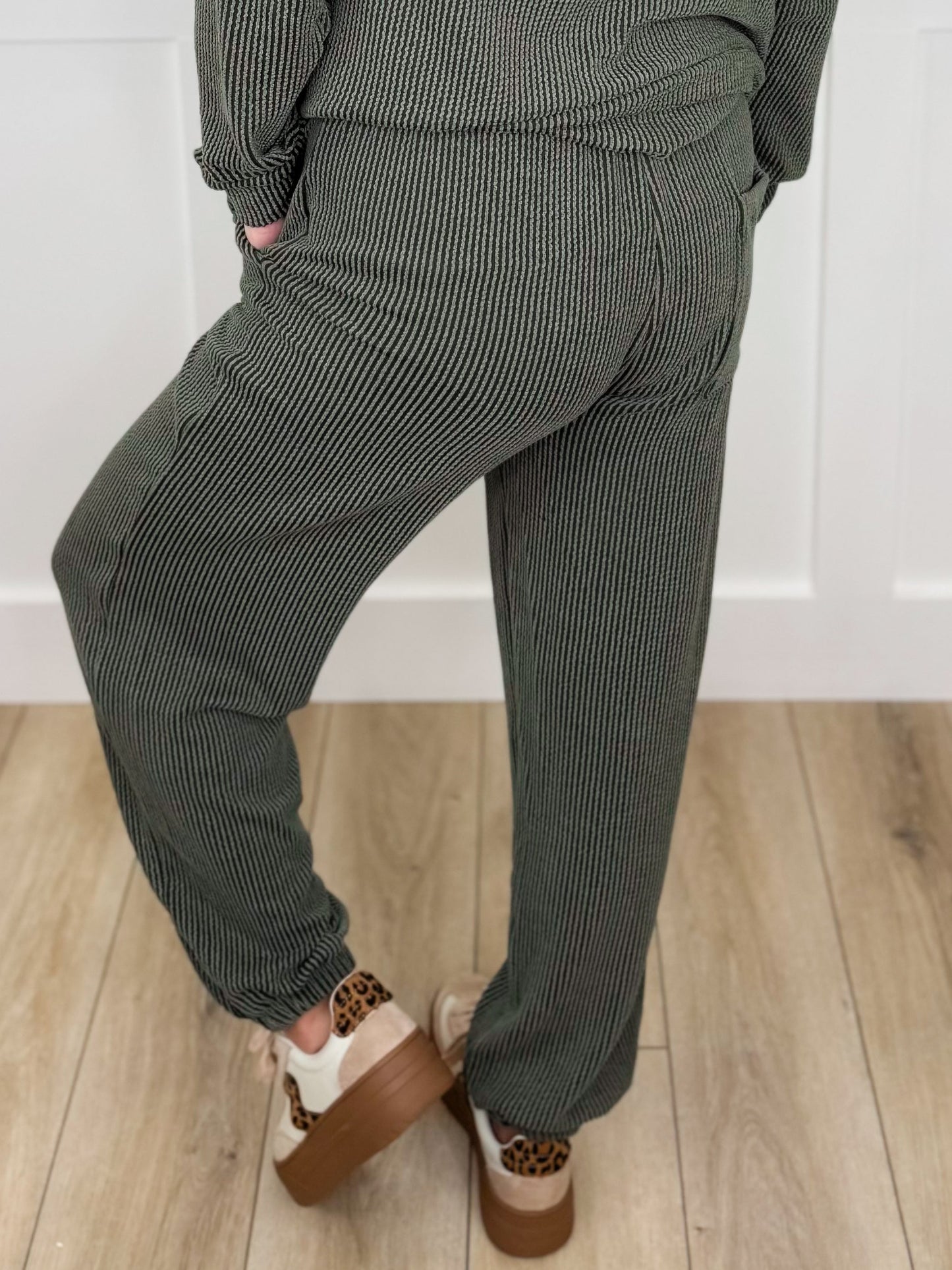 The Moment is Now High-Rise Ribbed Avery Mae Joggers - 3 colors!