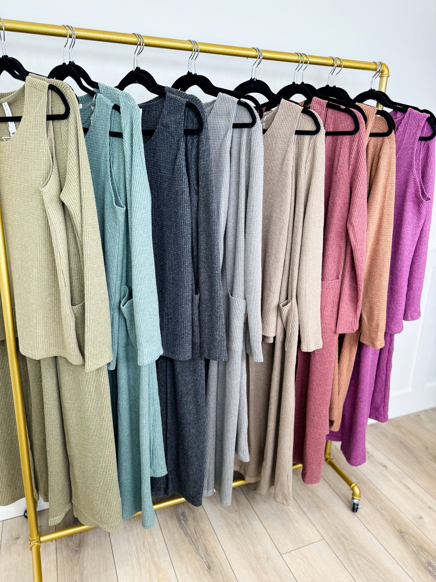 Dear Scarlett Just Trust Me High-Rise Knit Wide Leg Lounge Set - 8 colors!