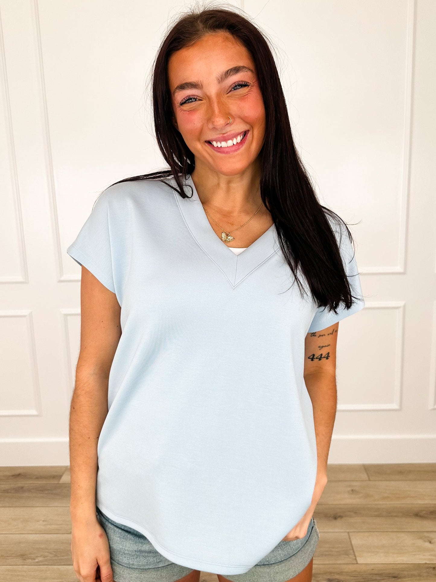 Basic Tell You All About it Short Sleeve Avery Mae Top - Multiple Colors
