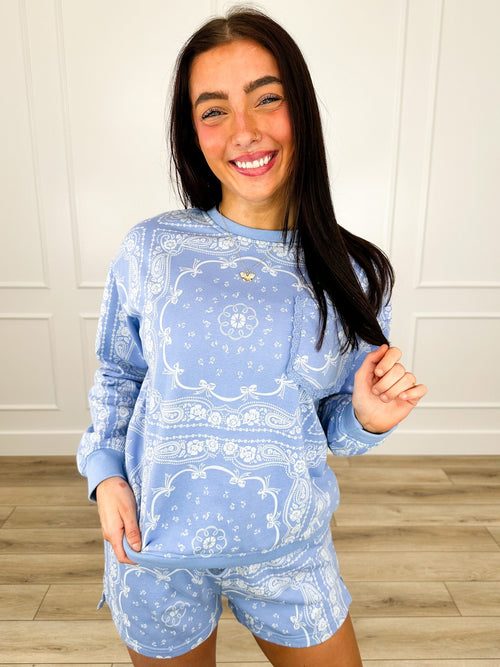 I Need My Space High-Rise Cotton Blend Periwinkle Avery Mae Set