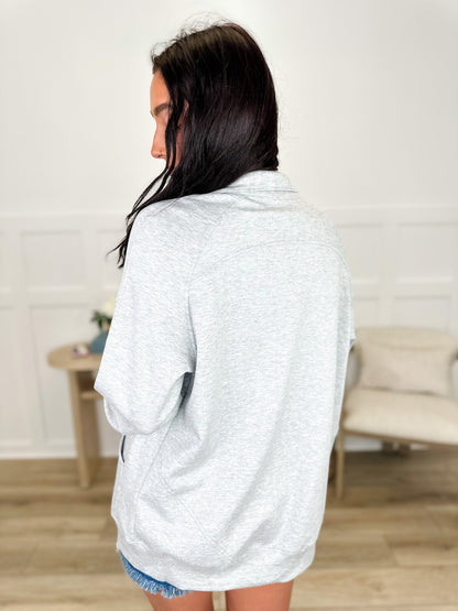 Write it Down Long Sleeve Avery Mae Zip Up Sweatshirt - Multiple Colors