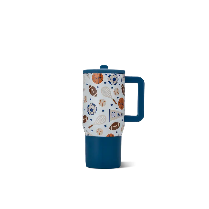 Insulated Travel Tumbler with Handle & Straw Lid