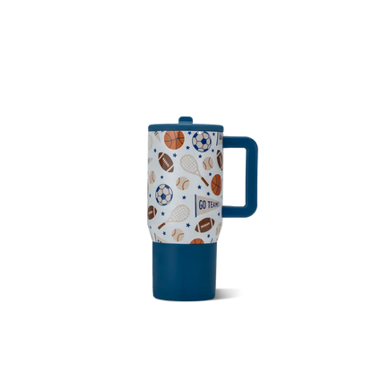 Insulated Travel Tumbler with Handle & Straw Lid
