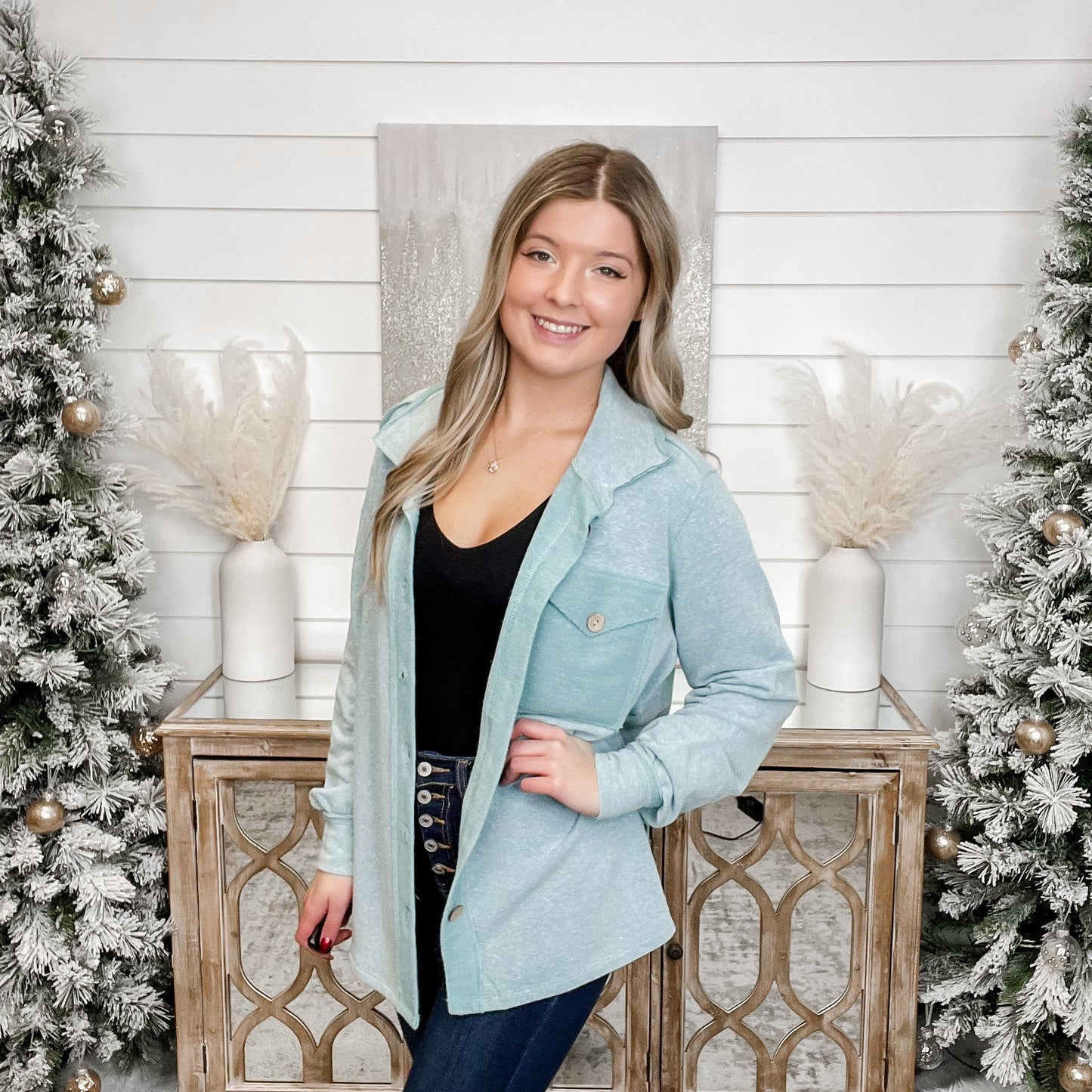 I've Been Told Knit Long Sleeve Shacket - 2 colors!