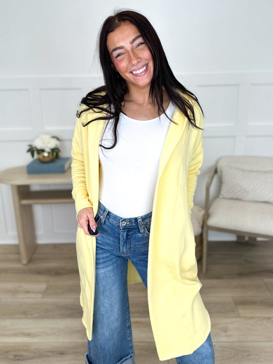 Mono B I Still Remember Cotton Blend Long Sleeve Avery Mae Hooded Cardigan - Multiple Colors