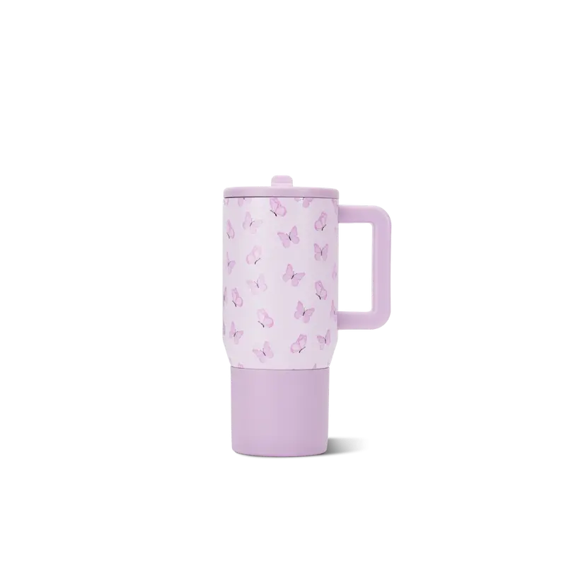 Insulated Travel Tumbler with Handle & Straw Lid