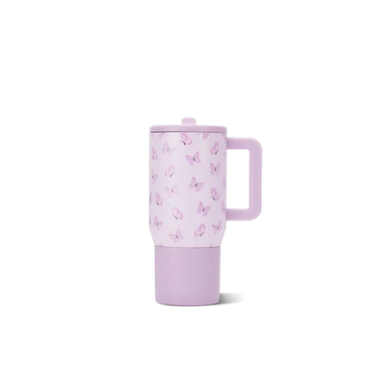 Insulated Travel Tumbler with Handle & Straw Lid