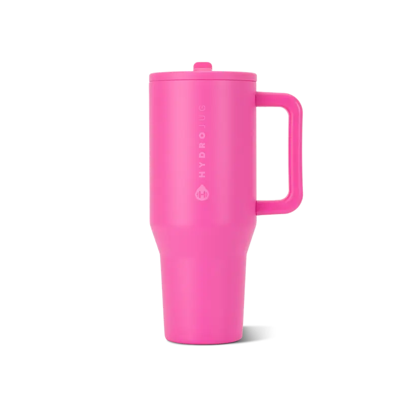Insulated Travel Tumbler with Handle & Straw Lid