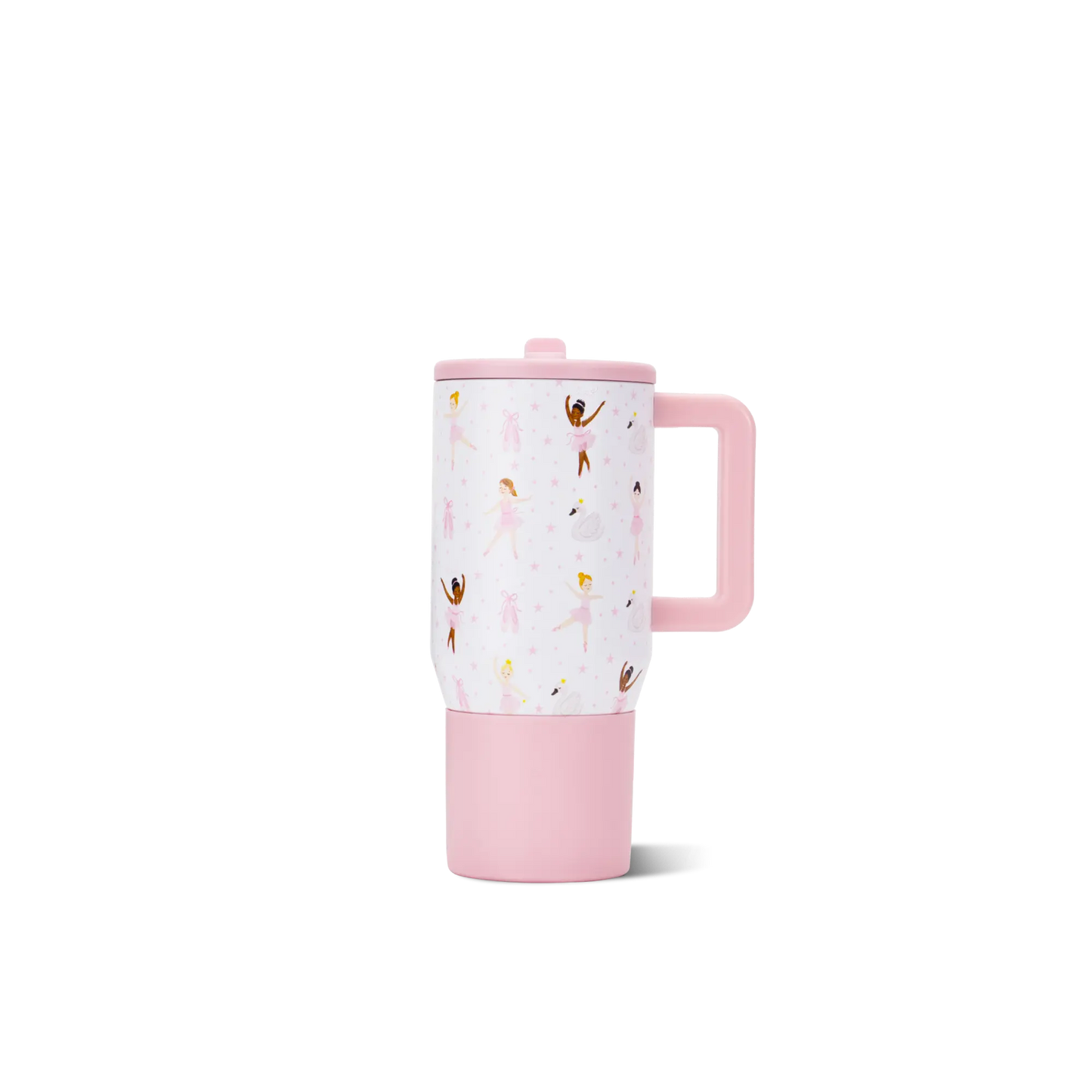 Insulated Travel Tumbler with Handle & Straw Lid