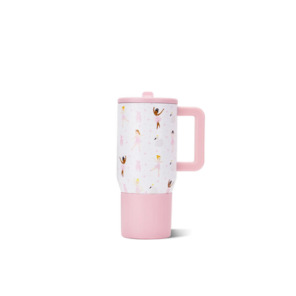Insulated Travel Tumbler with Handle & Straw Lid