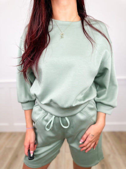 Come Back Around 3/4 Sleeve Avery Mae Mom Cropped Top - Multiple Colors