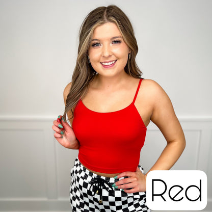 One Basic What a Feeling Avery Mae Padded Cropped Tank Top - 11 colors!