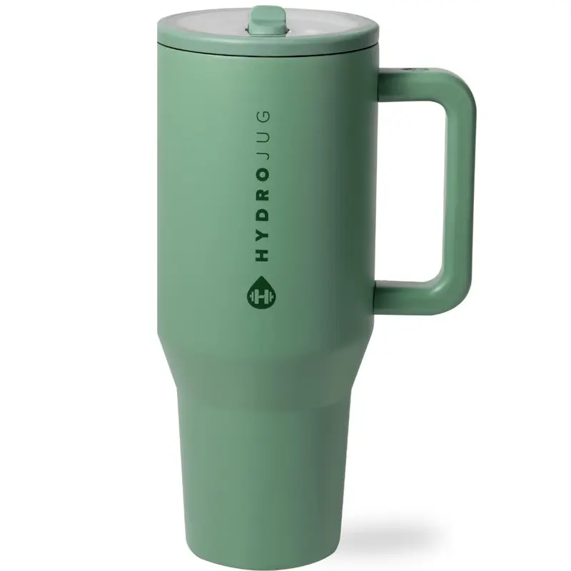 Insulated Travel Tumbler with Handle & Straw Lid