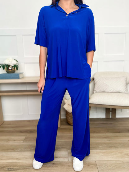 Dear Scarlett Feeling Electric High-Rise Wide Leg Set - Multiple Colors