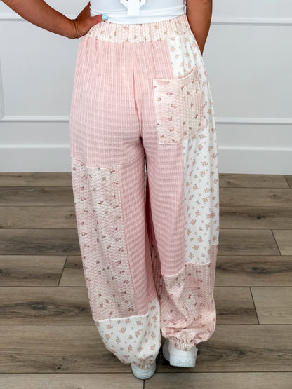 POL Deeper Love High-Rise Wide Leg Pink Joggers