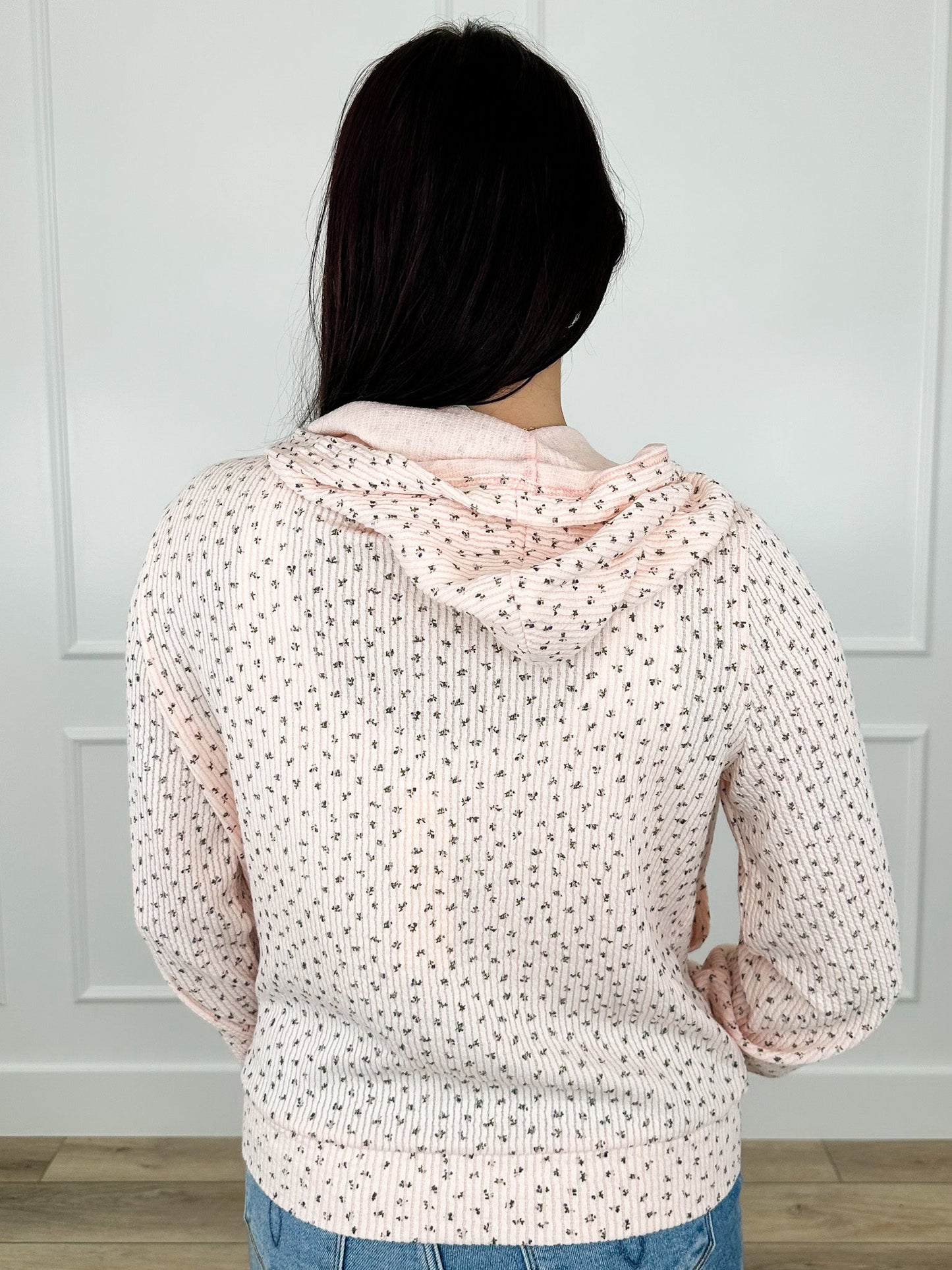 POL Blooming Love Cotton Blend Long Sleeve Avery Mae Full Zip Hoodie Sweatshirt - Multiple Colors