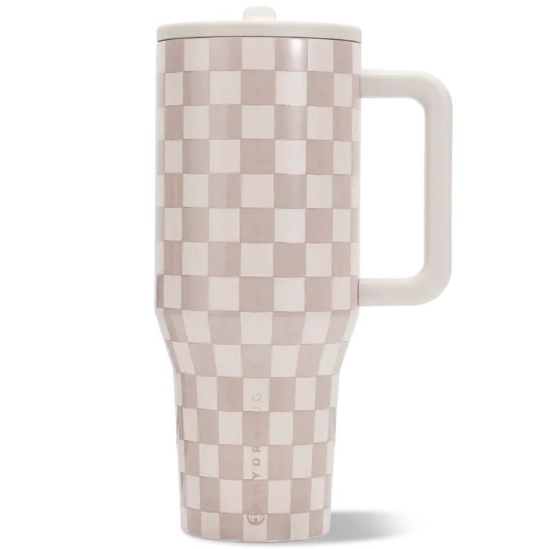 Insulated Travel Tumbler with Handle & Straw Lid