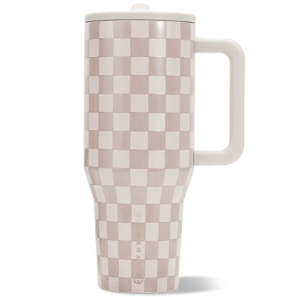 Insulated Travel Tumbler with Handle & Straw Lid