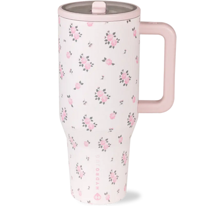 Insulated Travel Tumbler with Handle & Straw Lid