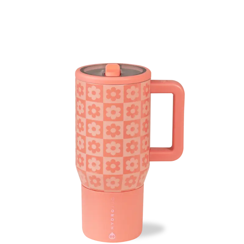 Insulated Travel Tumbler with Handle & Straw Lid