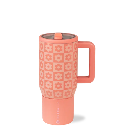 Insulated Travel Tumbler with Handle & Straw Lid