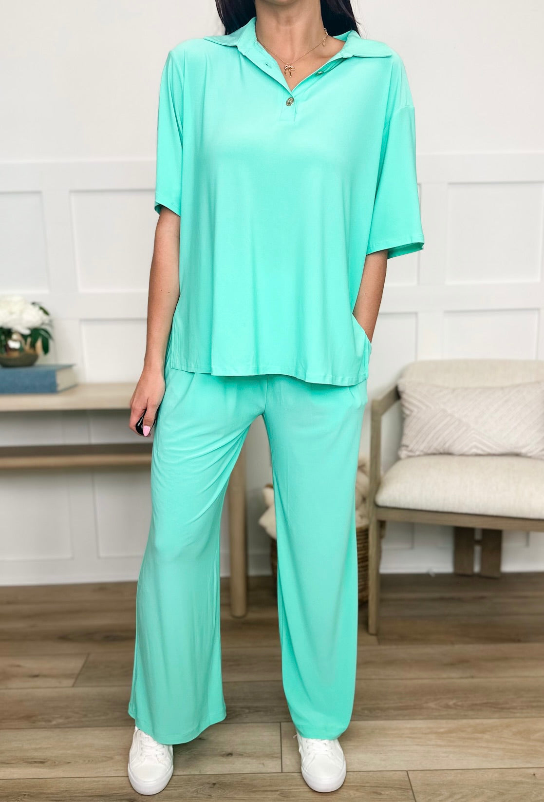 Dear Scarlett Feeling Electric High-Rise Wide Leg Set - Multiple Colors