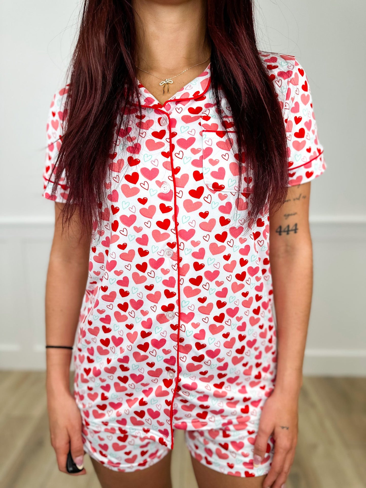 To Be Loved High-Rise Lightweight White Avery Mae PJ Set