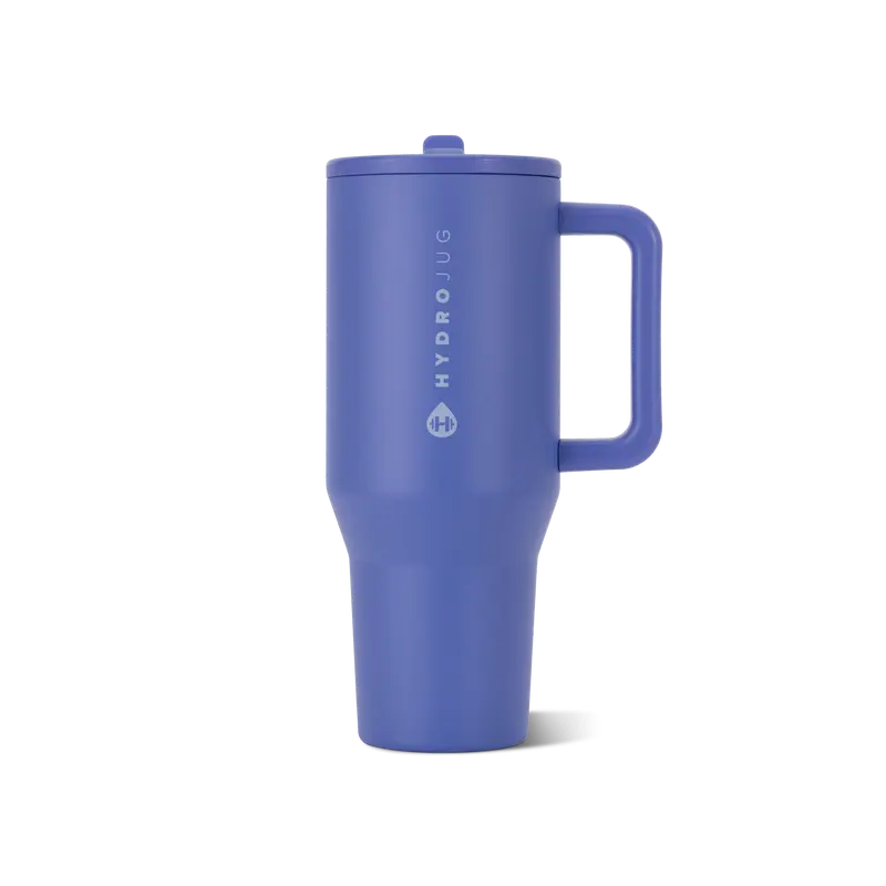 Insulated Travel Tumbler with Handle & Straw Lid