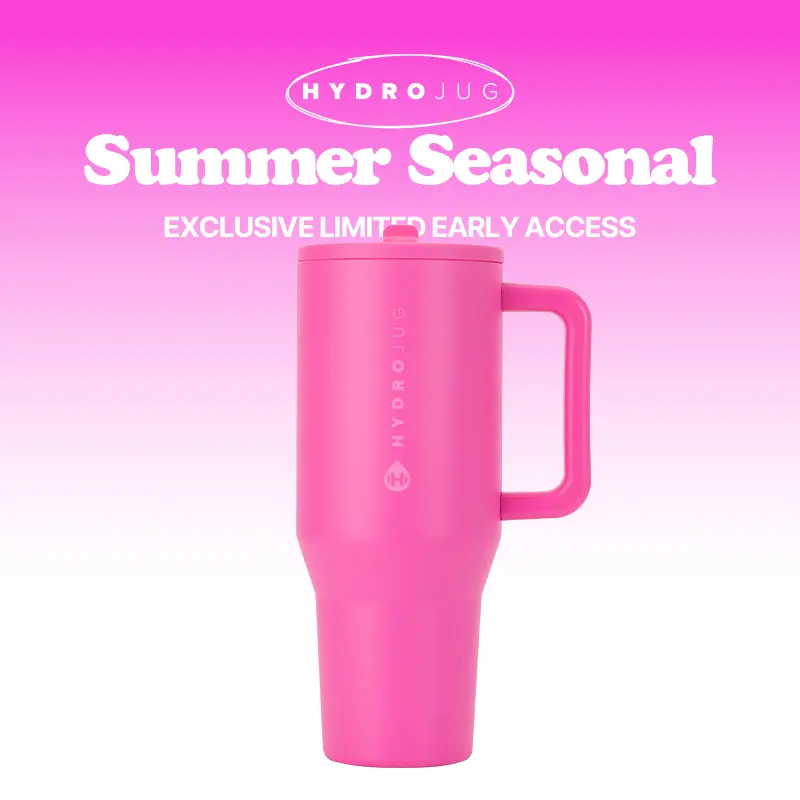 Insulated Travel Tumbler with Handle & Straw Lid