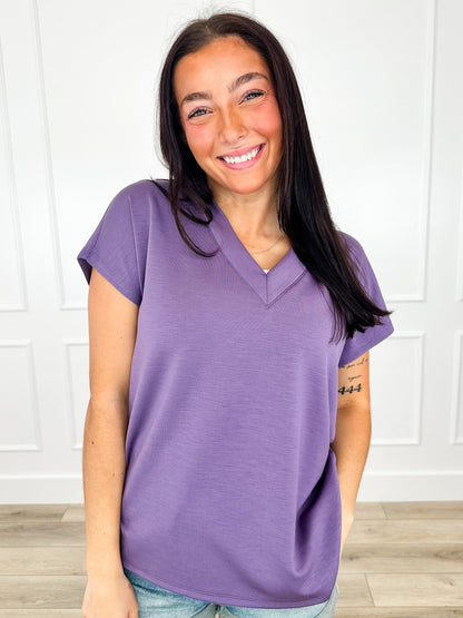 Basic Tell You All About it Short Sleeve Avery Mae Top - Multiple Colors