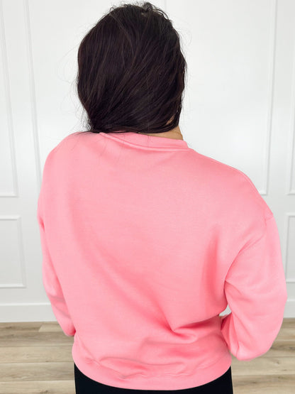 DOORBUSTER!! Basic Love to See it Cotton Blend Long Sleeve Avery Mae Crewneck Sweatshirt - Multiple Colors
