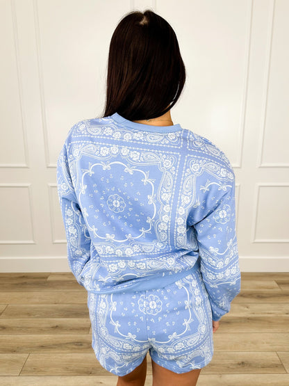 I Need My Space High-Rise Cotton Blend Periwinkle Avery Mae Set