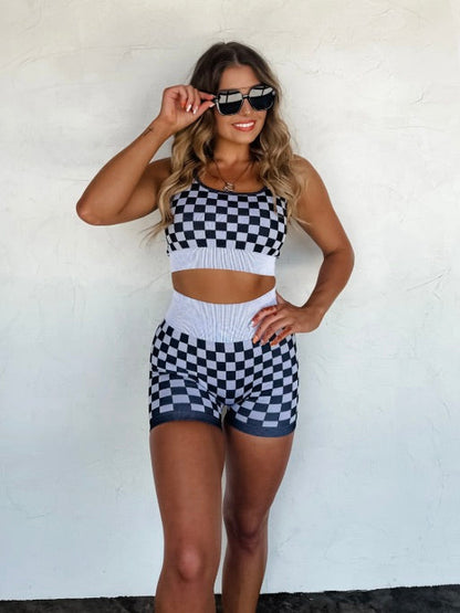 Hey Girl High-Rise Checkered Avery Mae Lounge Set - 3 colors!