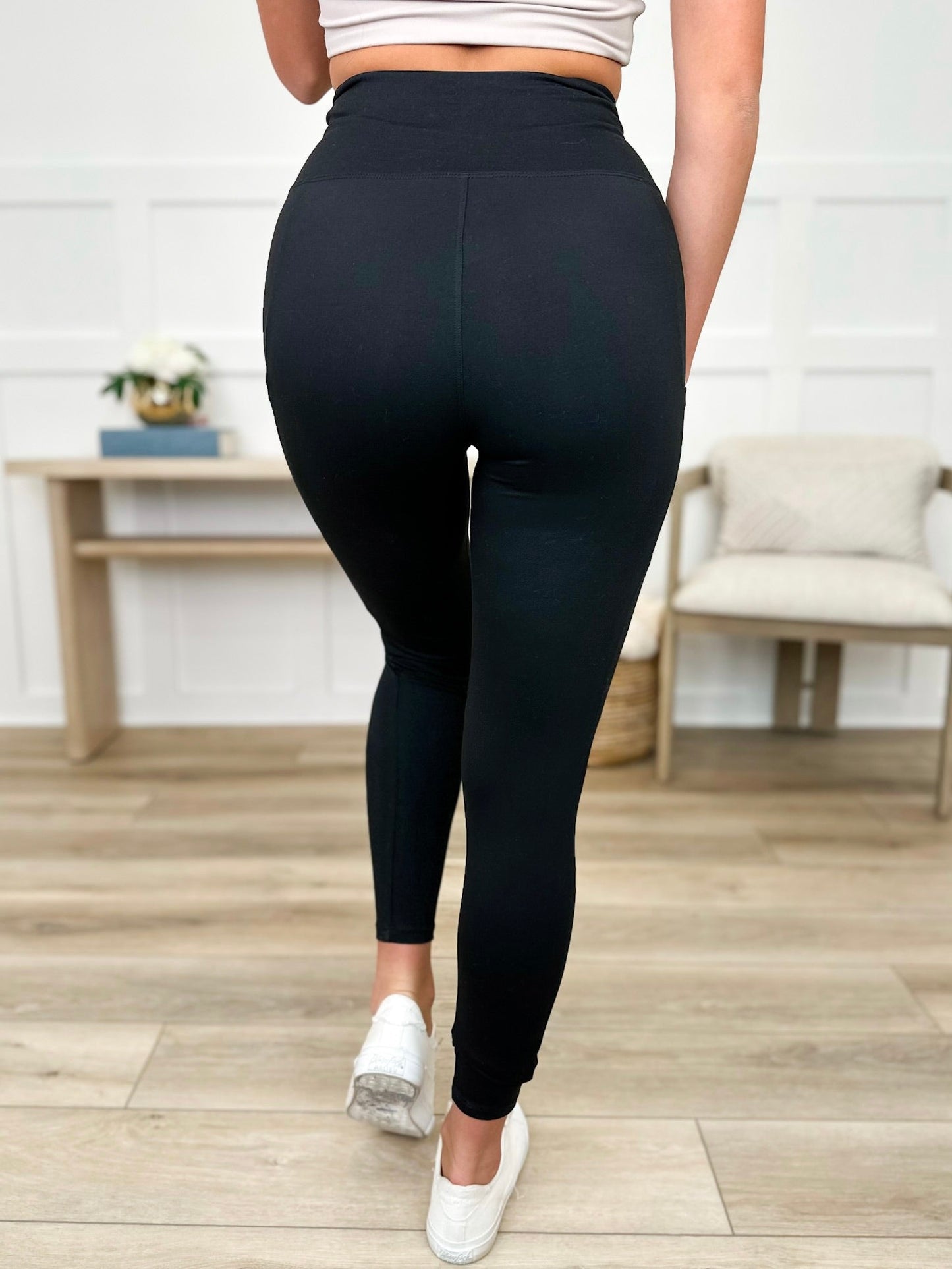 High-Rise Pocket Leggings — Black | Playing For Keeps by Avery Mae