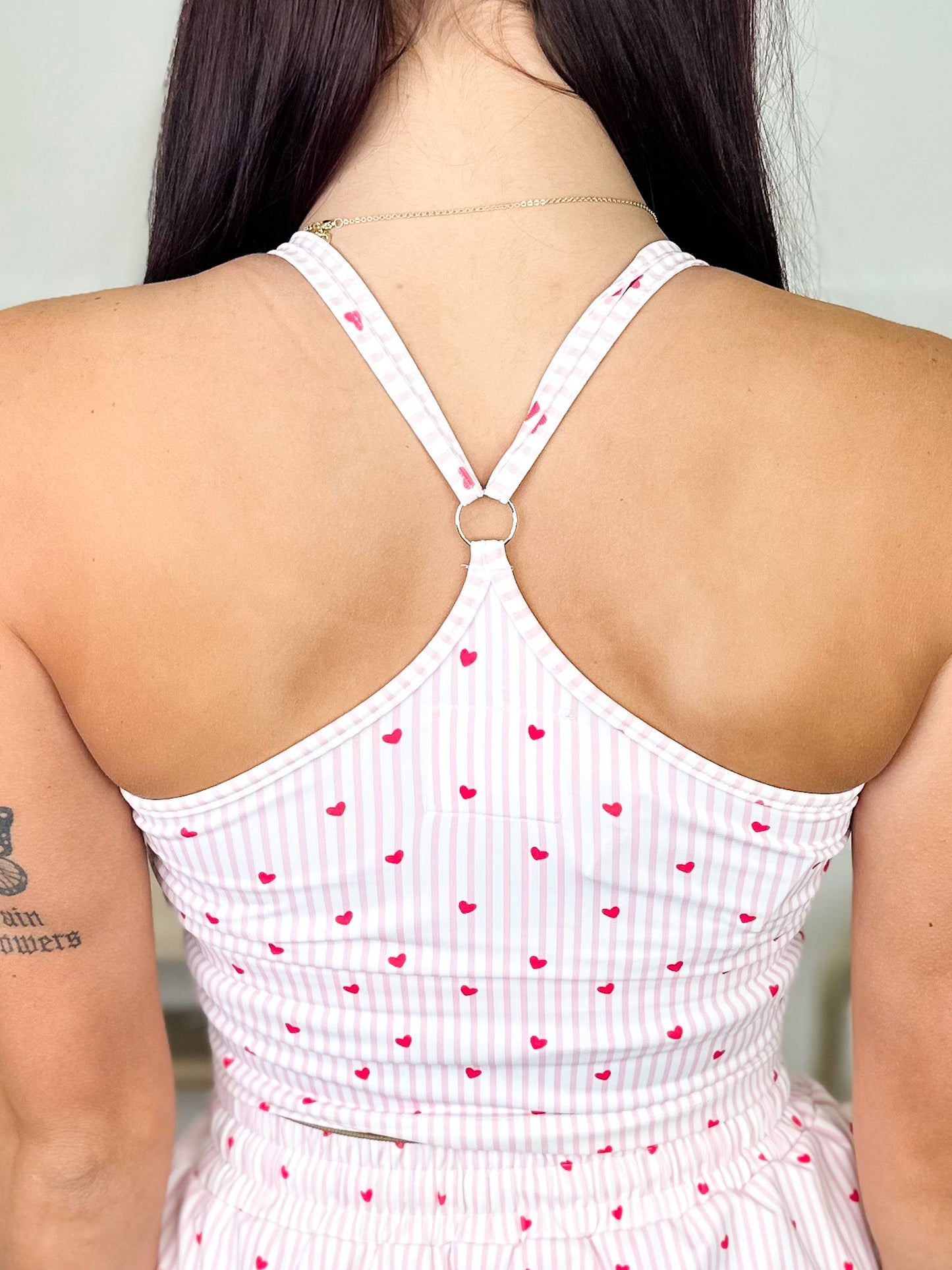 A Loving Look Pink Avery Mae Padded Cropped Tank Top