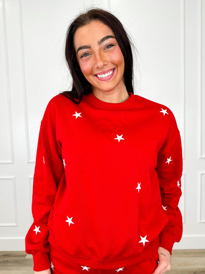 Where Liberty Dwells Cotton Blend Long Sleeve Avery Mae Crewneck Sweatshirt - Multiple Colors