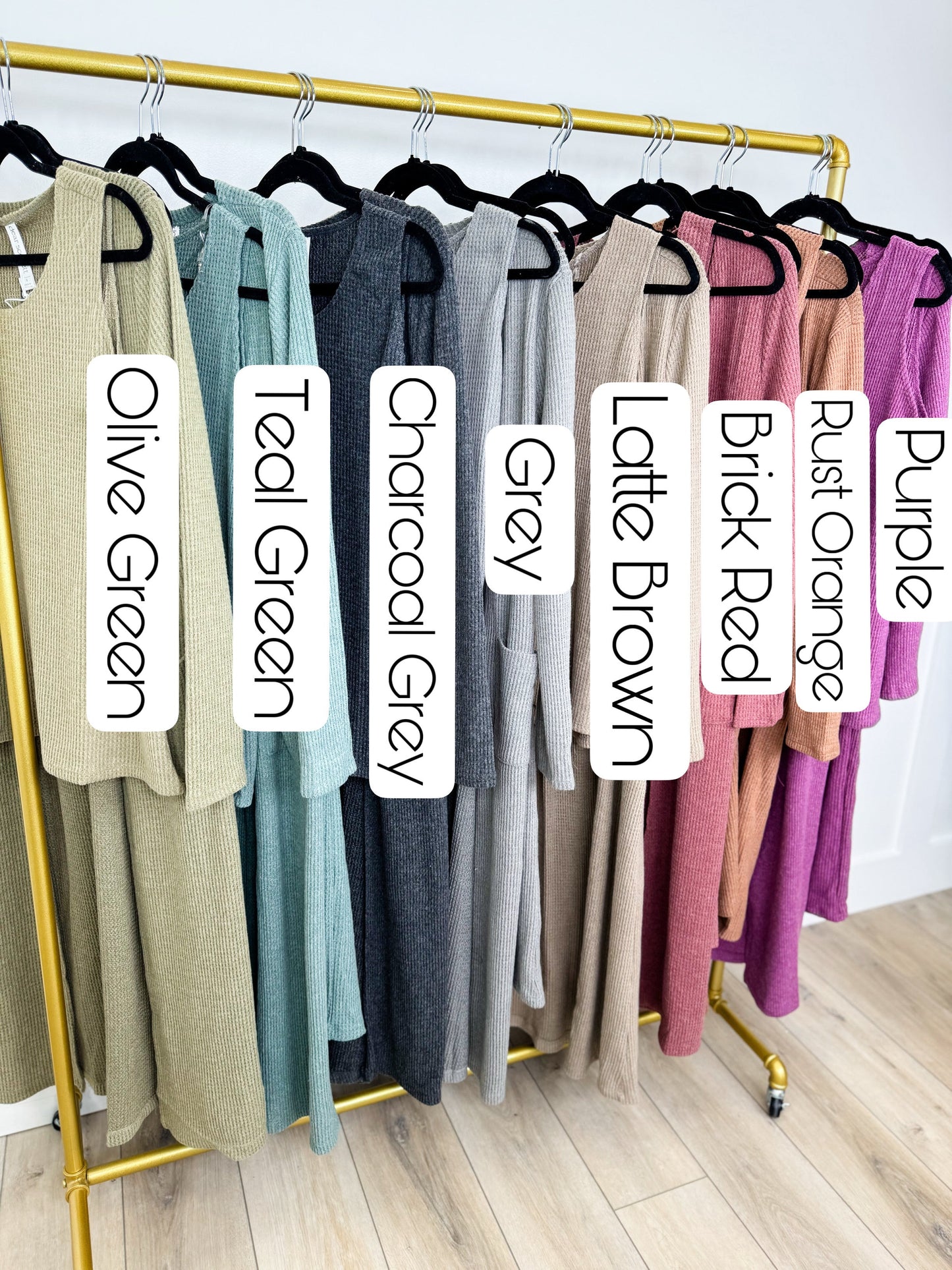 Dear Scarlett Just Trust Me High-Rise Knit Wide Leg Lounge Set - 8 colors!