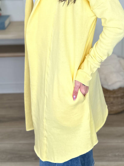 Mono B I Still Remember Cotton Blend Long Sleeve Avery Mae Hooded Cardigan - Multiple Colors