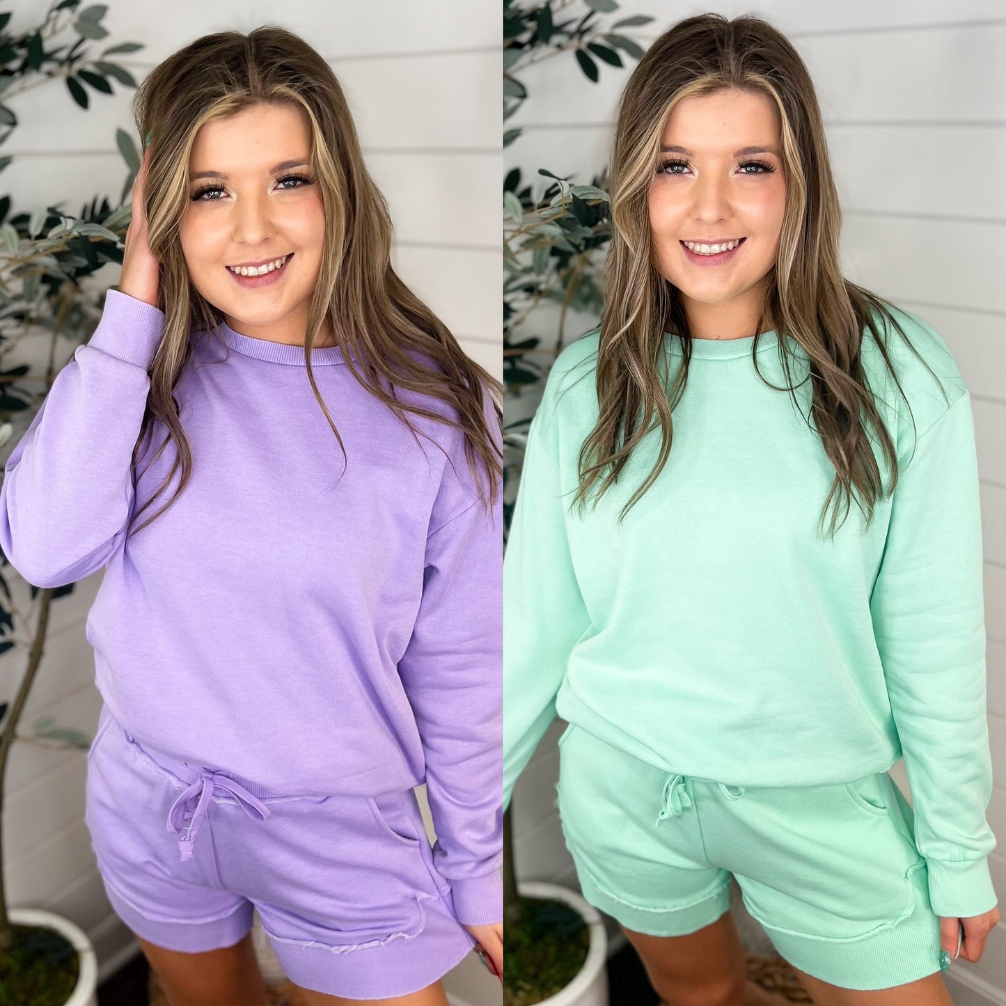 Day By Day Cotton Blend Long Sleeve Avery Mae Crewneck Sweatshirt - 3 colors!