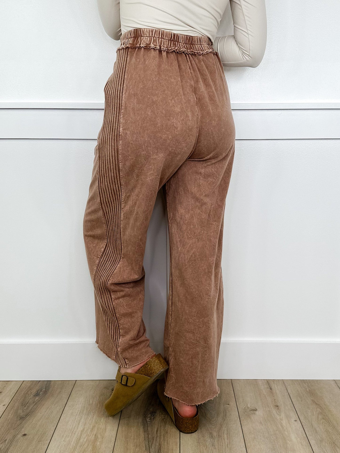 Cozy Day Approved High-Rise Cotton Wide Leg Avery Mae Bottoms - 2 colors!