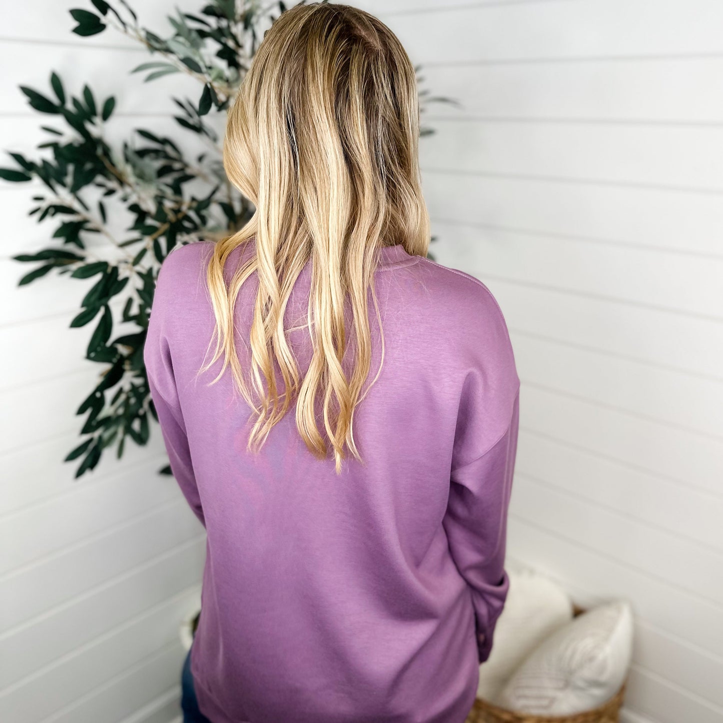 White Birch Get Caught Up Rayon Blend Long Sleeve Weekender Top - 2 colors!