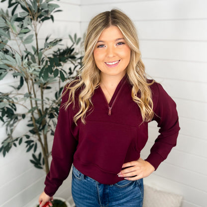Hear Me Now Long Sleeve Quarter Zip Avery Mae Hoodie Sweatshirt - 5 colors!