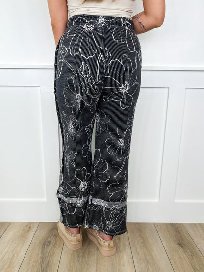 Ready to Grow High-Rise Ribbed Wide Leg Avery Mae Bottoms - 2 colors!