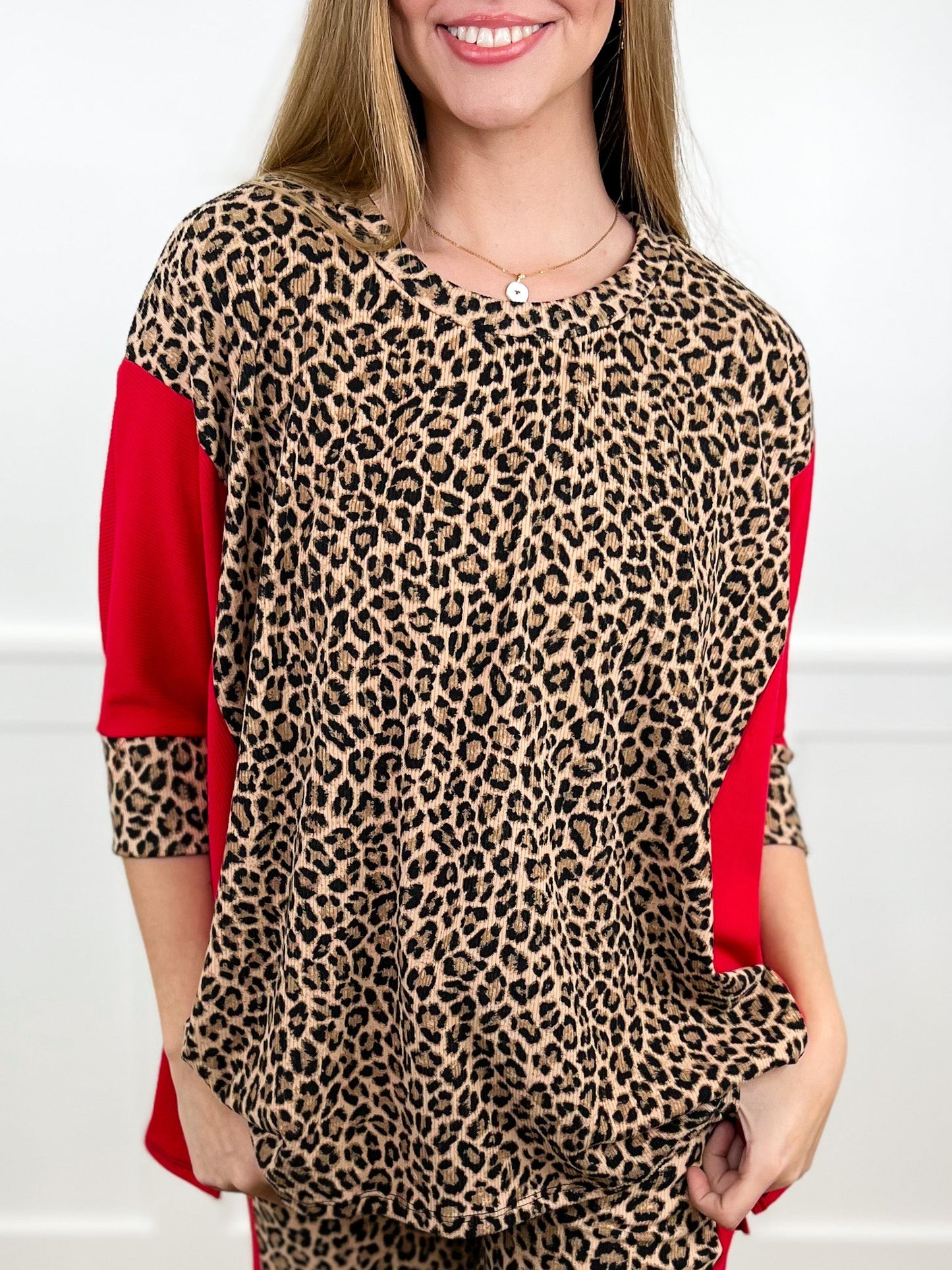 Untamed Comfort Ribbed Short Sleeve Leopard Avery Mae Top - 2 colors!