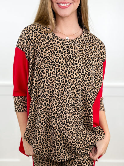 Untamed Comfort Ribbed Short Sleeve Leopard Avery Mae Top - 2 colors!