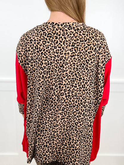 Untamed Comfort Ribbed Short Sleeve Leopard Avery Mae Top - 2 colors!