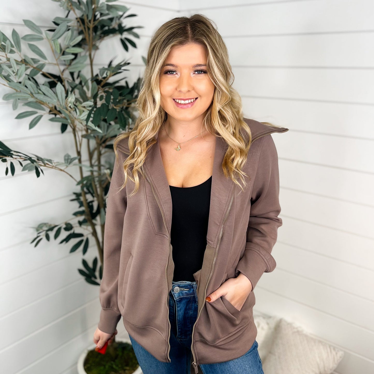 When You See it Long Sleeve Avery Mae Zip Up Sweatshirt - 6 colors!