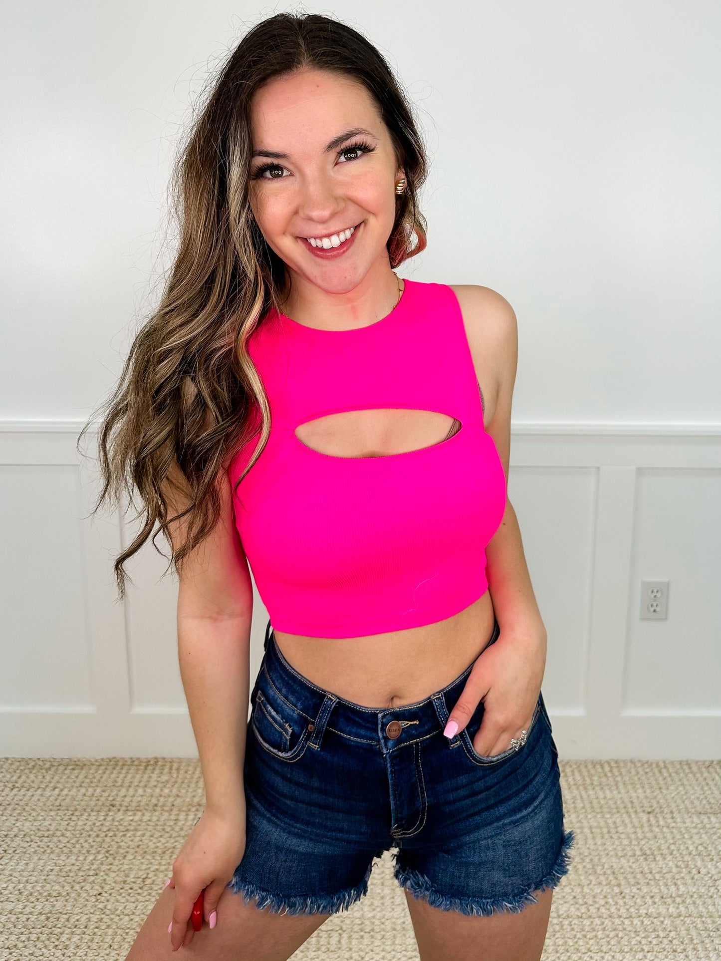 Basic Play Their Games Ribbed Avery Mae Cropped Tank Top - 5 colors!