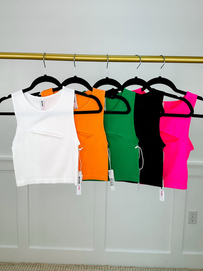 Basic Play Their Games Ribbed Avery Mae Cropped Tank Top - 5 colors!