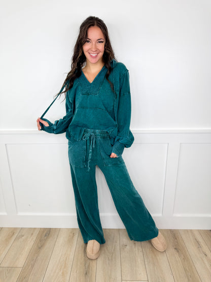 Cozy Day Approved High-Rise Cotton Wide Leg Avery Mae Bottoms - 2 colors!